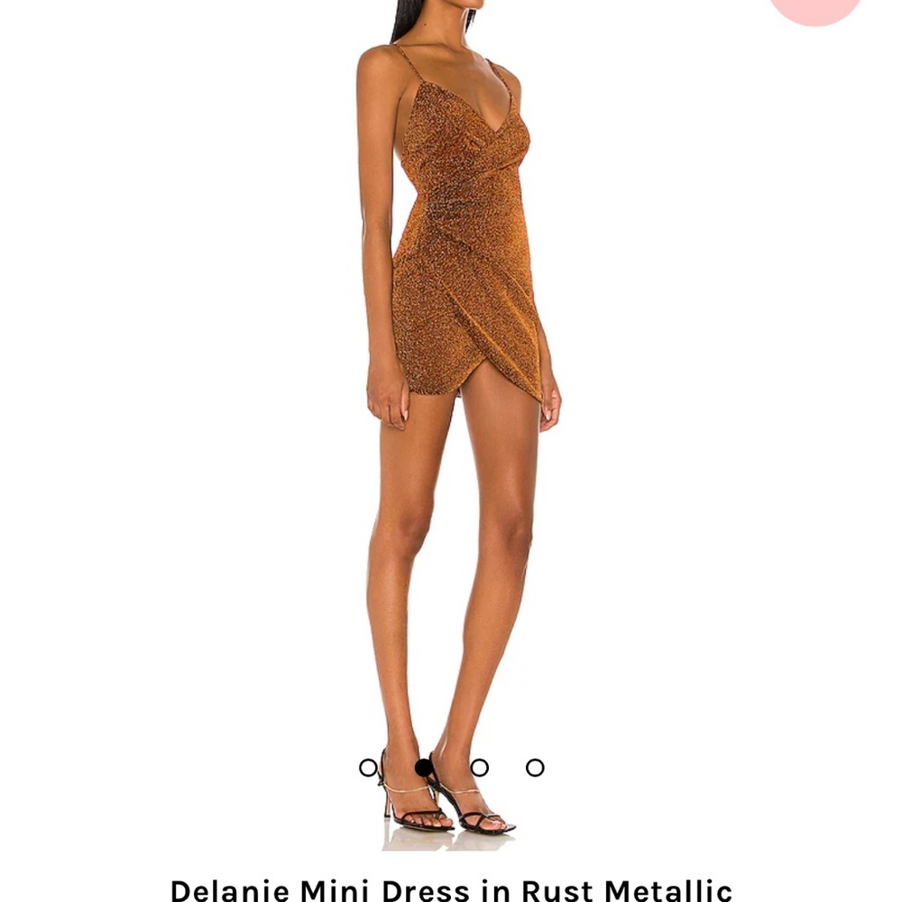 Delaney mini dress in metallic rust by superdown